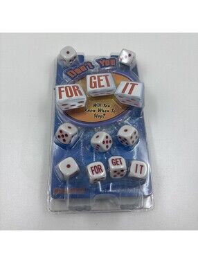 Dont You For Get It Dice Game Pressman Kids Adult Game 2+ Players NEW SEALED